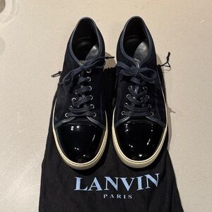 Lanvin Men's Black and Blue Sneakers